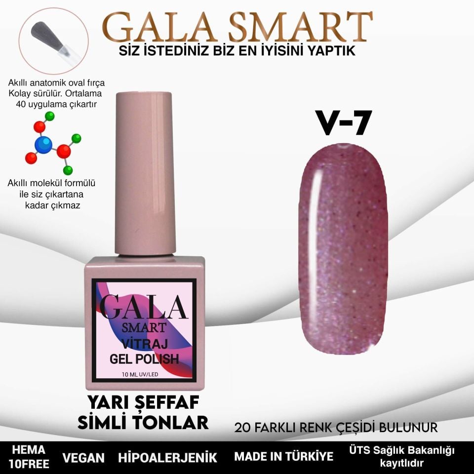 GALA SMART VİTRAJ KALICI OJE 10 ml V7