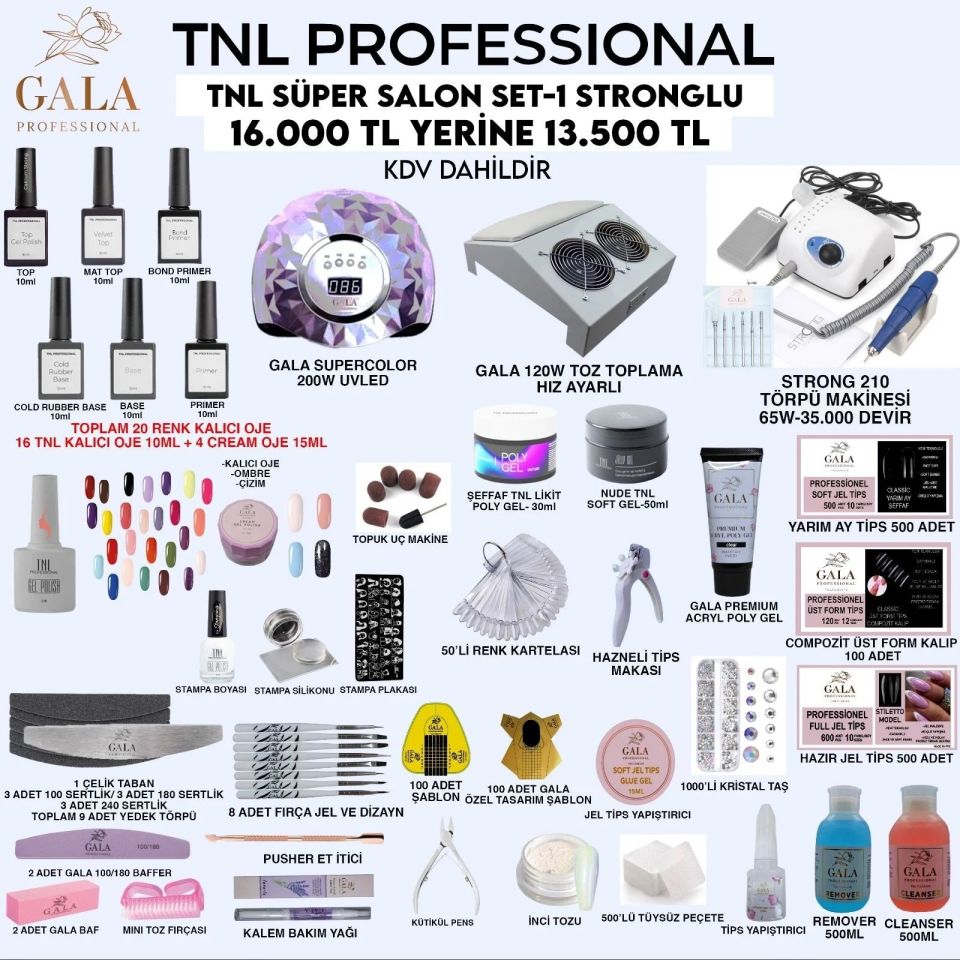 TNL - SÜPER SALON SET 1 - STRONG 210 FREZE MAKİNALI